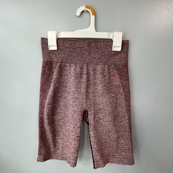 Gymshark Pants - Gymshark flex biker shorts in burgundy.
